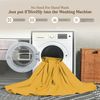 Ev Dekor Double Fitted Sheet Soft 100% Microfiber 30cm Deep Pocket Bed Sheets - Ochre (137 x 190) Cm
