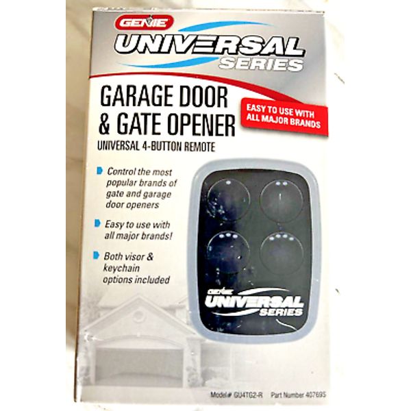 Genie 4-Button Garage Door Opener Remote with Universal Replacement (GU4TG2-R)