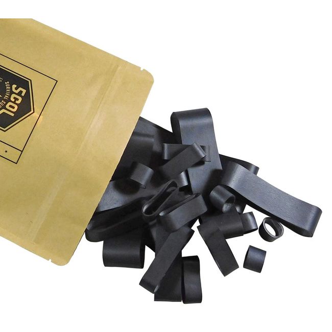 Skog Bands: Heavy Duty Rubber Bands made from EPDM Rubber - 5col Survival Supply (Big Mix)