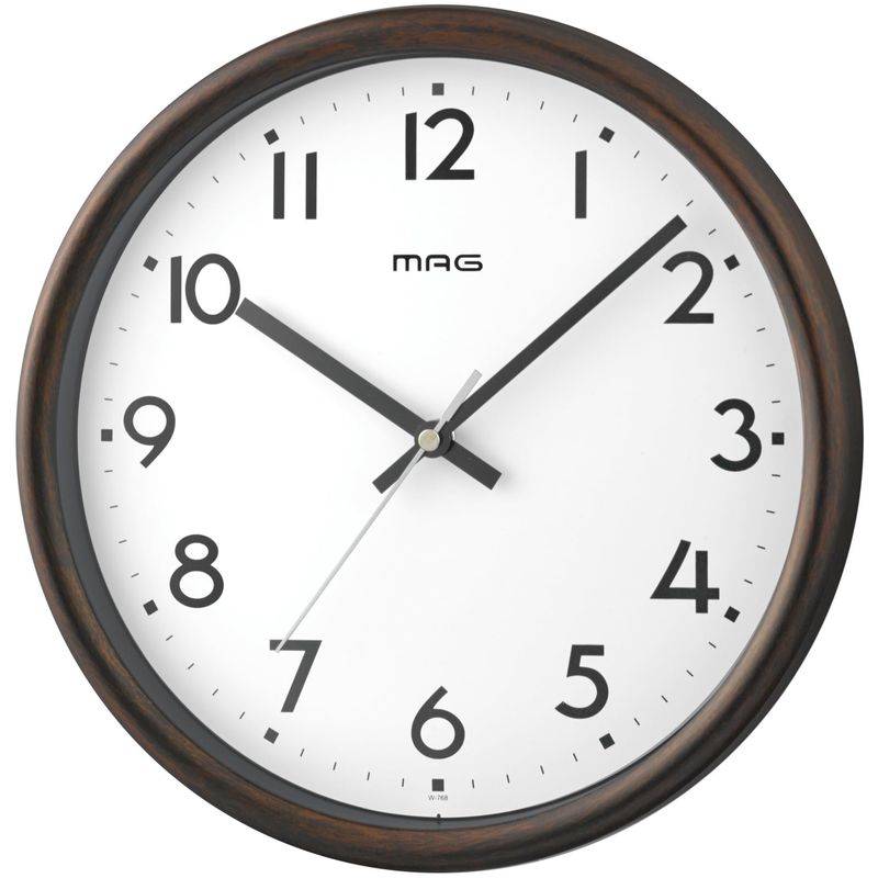 MAG W-768BR-Z Wall Clock, Radio Clock, Analog, Torte, Night Second Hand ...
