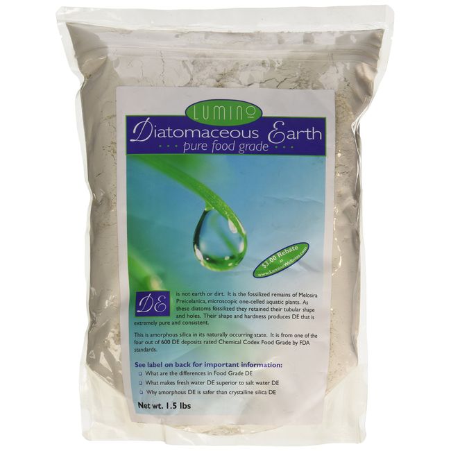 Lumino Home Food Grade Diatomaceous Earth, Pure, 1.5 Pound