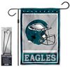 WinCraft Eagles Helmet Garden Flag and Stand Pole Holder Mount