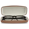 LAGO TERRA Protective Easy-Open Hard Shell Glasses Case - Brown