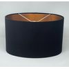 Black Velvet Brushed Copper Oval Lampshade
