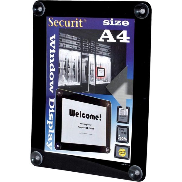 Securit A4 Window Display Frame - Black