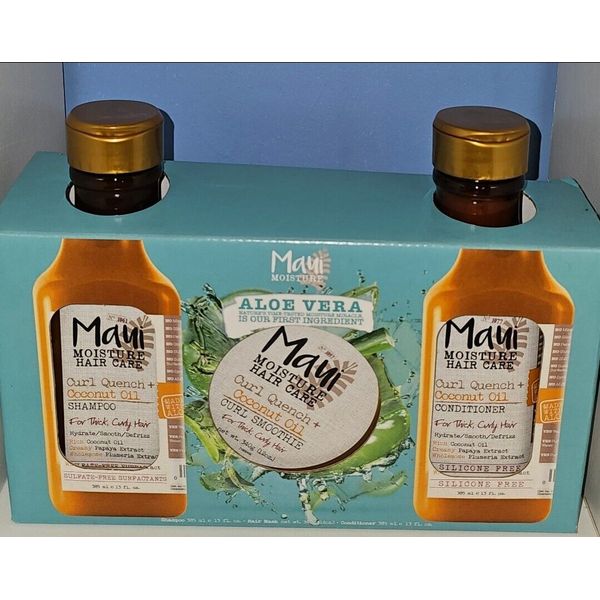 Maui Moisture Hair Care Set  For Thick /Curly Hair Curl Quench + Coconut Oil