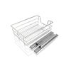 MODERN REFLECTION Wire Basket (600mm) - Silver Metal Under Mount Kitchen Storage Basket