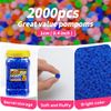 Bundooraking Pom Poms, 0.4inch (1cm), 2000pcs Blue for Crafts