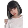 Brightlele hf1443-TR/B Bob Wig, Full Wig, Short, Natural, Gradient, Inner Color