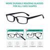 Eyekepper Readers Classical Rectangular Spring-Hinges Quality Reading Glasses Black +0.75