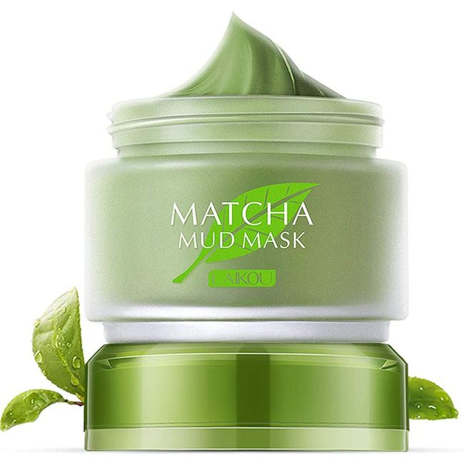 AKARY Green Tea Matcha Facial Mud Mask, Clay Clean Face Mask Blackhead Remover, Deep Pore Cleansing, Oil-Control, Moisturizing, Skin Brightening, Purifying Facial Mask for All Skin Types of Men and Women