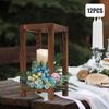 12 Pcs Wooden Wedding Lantern Centerpiece Rustic Wedding Table Decoration