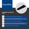 SMARTKNIT Adult AFO Interface Seamless Sensitivity Socks (Black, Small)