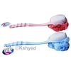Bath Body Brush Soft Bristles & Loofah Back Scrubber Plastic Handle (1 Pack) New