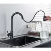 Sensor Touch Black Kitchen Sink Faucet Pull Out Sprayer Single Handle Mixer Tap