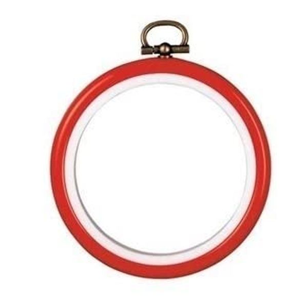Vervaco Frame: Plastic: 7.5cm: Red, 7.5 x 1 x 7.8 cm