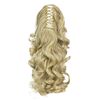 SWACC 12-Inch Short Screw Curls Claw Ponytail Extensions Synthetic Drawstring Curly Hairpiece Jaw Clip Hair Extension (Dark Honey Blonde/Bleach Blonde Mixed- 16/613)