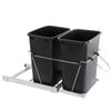 Double Pullout Trash Can for Under Kitchen Cabinet 35 Quart Garbage Recyling Bin