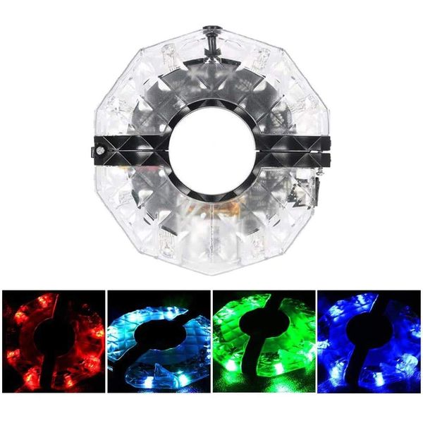 ACEDOAMARE Bicycle Wheel Light, Bicycle Tire Light, USB LED Light, Rechargeable, 4 Patterns, 4 Colors, Tail Lamp, Nighttime, Accident Prevention, Light, Easy Installation, Waterproof, Safety Warning