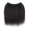 Ladiary Brazilian Hair Bundle Kinky Straight Human Hair 3 Bundles 14 16 18 Inch Yaki Straight Hair Weave 100% Unprocessed Virgin Human Hair Extensions Kinkys Straight Hair Weave Natural Black Color