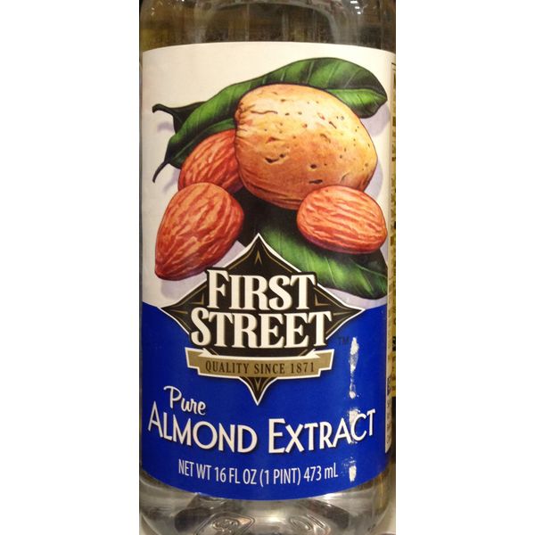 16oz Pure Almond Extract by First Street (One Bottle)