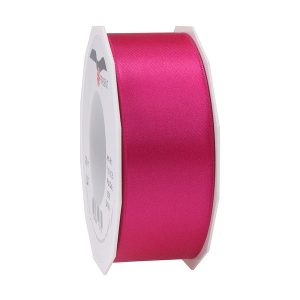 PRÄSENT - Satin Ribbon Magenta 40 mm width, 25 m length