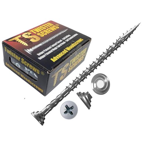Twister Screws Advanced Multipurpose Wood screw, Unique Patented design,Self Drilling, Self Countersinking, Ultra sharp Quick Grab Point (200, 4x30mm)