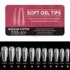 Ultra Thin & Non-marking Nail Tips, Short, Long Oval, Half T-Shaped, Ballet, Colored Tarp, False Nails, Foot Tips, For Practice, Long Tips, For Extensions & DIY, Nail Art, Case Included (1)