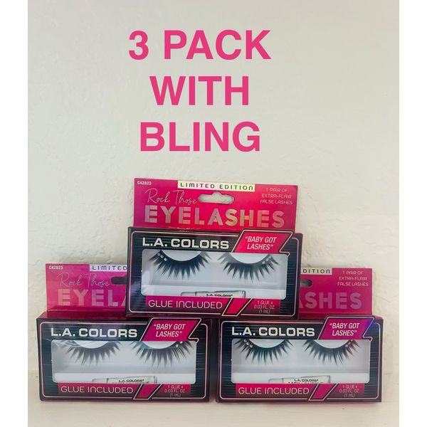 L.A. COLORS  Baby Got Lashes False Lashes 3 PACK