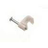 100 x Bell Wire Cable Clips with Knock in PINS White