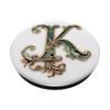 White Initial Letter K Personalized Pretty Script PopSockets Adhesive PopGrip