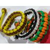 3 Pack Mad Max Style Adjustable Paracord Bracelets 7.5" Diamond Knott. White