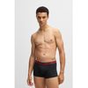 HUGO Men's Trunk Triplet Planet Triple Pack Slim Fit Stretch Cotton Boxer Shorts with Short Leg and Logo Waistband, Bright Red621