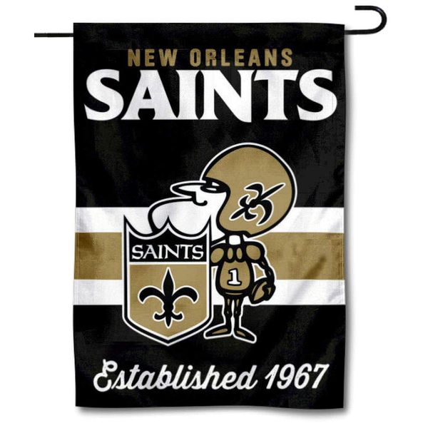 Saints Throwback Retro Vintage Garden Flag Double Sided Banner