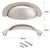 Sourcingmap Cup Drawer Pulls, Kitchen Cabinet Dresser Pull Handles Silvery, 2.71" Hole Centers, 5 Pack