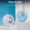 Visual Timer for Kids, 60-Minute Countdown for Classroom Office Kitchen, Desk Timer Kids Time Management Tools with Silent Operation, Pomodoro Time Rainbow Pattern (Blue)