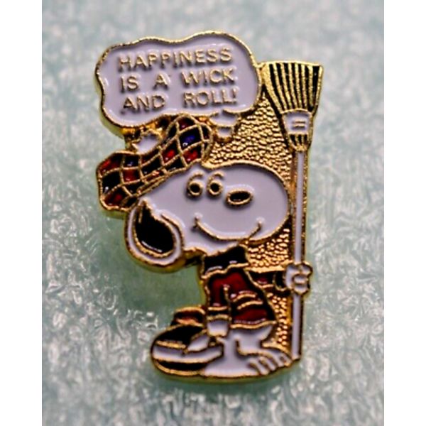 Snoopy Sports Happiness is A Wick and Roll Pin