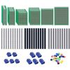 92-piece PCB universal board set - double-sided breadboards in 6 sizes with 30-pin headers, nylon posts, and screw terminals for electronic projects