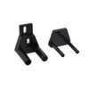 Nicerity 2Pcs Barn Sliding Door Floor Guide Plastic Adjustable Wall Mount (Black)