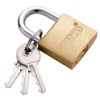 Draper 21726, 30mm Brass Cylinder Padlock, Gold