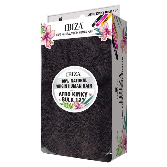 Ibiza 100% Natural Virgin Human Hair Braid - AFRO KINKY BULK 12" (NATURAL)