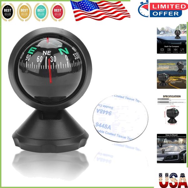 Rust-Resistant Boat Dash Compass with Easy Installation for Vehicles
