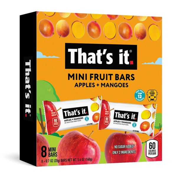 That's it. Gluten-Free Fruit Bars Soft & Chewy Apple + Mango 0.7 oz 8 Ct