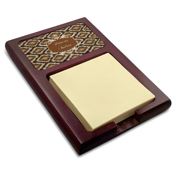 Personalized Snake Skin Red Mahogany Sticky Note Holder