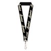 Buckle-Down Lanyard - Loaded Quote Accessory, LOADED Script Black/Cream, Standard