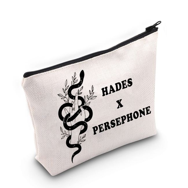 Ein Hauch von Dunkelheit Geschenk Hades X Persephone Make-up-Tasche Scarlett St. Clair Fan Kosmetiktasche Büchergeschenk Hades & Persephone Reißverschluss Reisetasche, Hades X Persephone