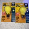 NEW SEALED 2-Pack FEIT Electric LED Bug Lights Yellow 60w Replacement