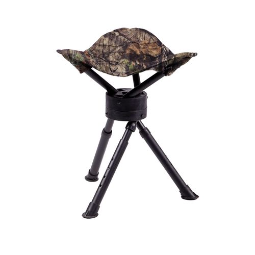 Ameristep Portable Folding Design Hunting Lightweight Tripod Swivel Stool, Mossy Oak Break-Up Country