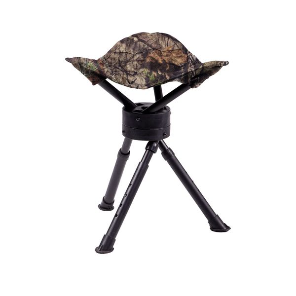 Ameristep Portable Folding Design Hunting Lightweight Tripod Swivel Stool, Mossy Oak Break-Up Country