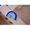 BLUE Rainbow Teether - Baby Teething Toy - Sensory Toy - Boho Rainbow Teether